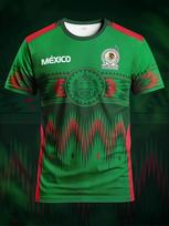 Fashion Mexico Flag Graphic Football Jersey For Men Summer Trendy National Emblem 3D Printed Tees Casual Oversized T-Shirts Tops S