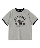 Urban Age High Street Ringer Raglan Oversized Short Sleeve Gray Reference/M