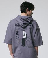 Bunker Buster Street Boy Short Sleeve Hoodie Mp2Tu248_Grey Grey/095