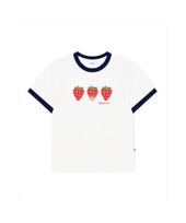 Page Cc Strawberry Fondue Print Ringer Short Sleeve T-Shirt Navy M