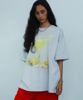 Wet Tag Magarita Big T-Shirt Light Gray 2 Size