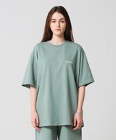 Moz Moz Color Chip Embroidered Oversized Short Sleeve T-Shirt Olive 1