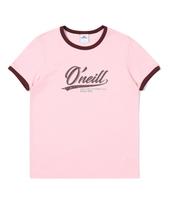 O'Neill Women'S Flow Ringer Short Sleeve T-Shirt Owtro6153-403 Pink/00M