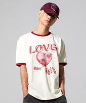 Xtonz Xtt137 Pierce Basic Ringer T-Shirt (Ivory) Ivory/M