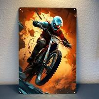 Enduro Trail Offroad Motorcycle Metal Poster - Collectable Tin Sign 20x30cm 20X30CM