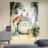 Japoniškas anime sienos gobelenas, miško globėjo atspaudu anime gobelenai dekoravimui, anime dovanos, anime kambario dekoras 100X70CM