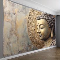 1pc of 3D Visual Effect Buddha Statue Background Cloth, Living Room, Bedroom, Office, Party Decoration, a Perfect Creative Gift. 100X70CM