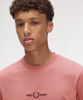 Fred Perry [Sport] Embroidered T-Shirt - Putty Pink Afpm2514580-X90 Putty Pink/M