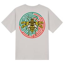 Khan 6312 Ktc0033 Bumblebee Maze Short Sleeve T-Shirt - Beige Beige/S