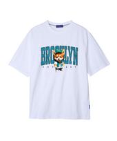One Hundred Percent Ohpxharmonia Brooklyn Shiba Inu Semi-Oversized Short Sleeve T-Shirt White/S