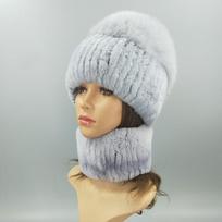Women's Plush Winter Rex Rabbit Fur Thickened Fox Fur Adjustable Earflap Hat