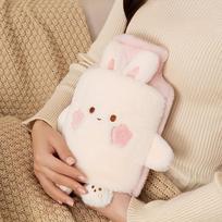 1000ml Plush Hot Water Bottle, PVC Liner Portable Warm Bag for Hand Foot Menstrual Use