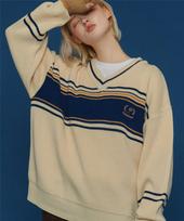 Compagno Comme V Neck Sweater Cream Cream/M