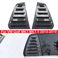 Skirta VW Golf MK7 MK7.5 2013- Automobilio Galinio Langų Žaliuzių Šoninės Žaliuzių Dangtelio Apdailos Lipdukas Ventiliacijos Angos Scoop ABS Anglies Pluošto Juoda Automobilio Gloss Black