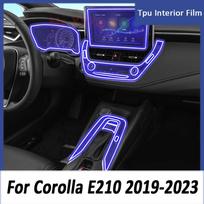 TOYOTA Corolla E210 -2023 automobilio konsolės pavarų dėžės skydelio lipdukas Skaidri TPU automobilių salono apsauginė plėvelė A blue