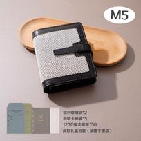 New M5 Imitation Leather Notebook Binder Notepad High Aesthetic Student Set Cross-Border Logo Gift Box (as the picture,None)