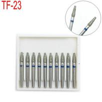 10 vnt Dental Diamond Dia-burs poliravimo išlyginamasis balinimo įrankis, vidutinis FG 1,6 mm, skirtas didelės spartos rankiniam įrankiui TF-23