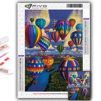 5D „pasidaryk pats“ deimantinis siuvinėjimas karšto oro balionu deimantinis tapybos mozaikos namų dekoravimas Full Round 20X30CM
