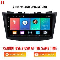 Icreative 2 Din Carplay Android 9 colių daugialypės terpės grotuvas, skirtas Suzuki Swift 2011–2015 automobilių radijo GPS navigacijos Bluetooth WIFI galvos blokas