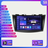 Carplay 4G radijas 2 Din Android 12 automobilių daugialypės terpės grotuvas, skirtas Suzuki Swift 4 2011-2015 GPS navigacija WIFI DSP 9'' 2 din Intelligent Screen AutoRadio S8 8Core 8G 128G