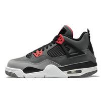 Air Jordan 4 Retro GS Infraraudonųjų spindulių vaikiški sportbačiai Pilki Tamsiai pilki Infraraudonųjų spindulių-23 408452-061 35.5 gray