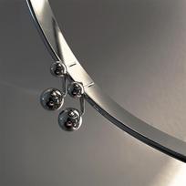 Large and small ball stud earrings female ins trendy personality Korean version niche high-end jewelry 925 silver needle rear hanging fashion 925 silver needles