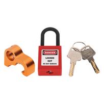Lockout Tagout Lock Aluminum Alloy Micro Electrical Lockout Padlock for Industrial Electrical