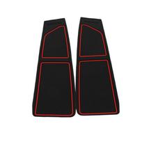 2pcs Dashboard Cover Mat Dust Protection Washable Anti Slip Silicone Dash Pad Liner for Bronco raudona