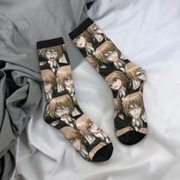 Byakuya Togami Anime Stockings Danganronpa Design Modern Socks Autumn Anti Sweat Socks Men Outdoor Sports Soft Breathable Socks One Size