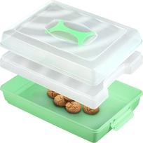 KADAX Plastic Container for Cake Pastries Tort Box Rectangular Large mėtinė