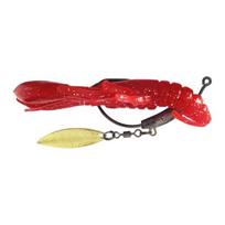 Shrimp Soft Bait Fishing Lure with Sharp Hooks Realistic Looking Vibrant Color raudona