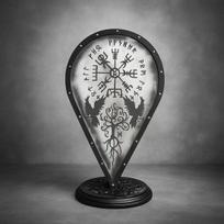 Vegvisir Norse Shield Viking Compass Decor with Ravens  Yggdrasil for Pagan, Gothic, and Norse Mythology Fans