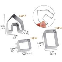3D Kalėdų meduolių namelio sausainių formelių rinkinys - 28 dalių nerūdijančio plieno kepimo formelės