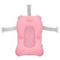 Baby Shower Bath Tub Pad Non-Slip Bathtub Seat Support Mat New born Safety Security Bath Support Cushion Foldable Soft Pillow rožinė