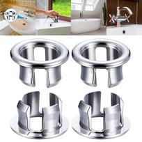 Sink Hole Round Overflow Cover Coppe Insert Chrome Ring Basin Sink ABS Cover Cap Bathroom Basin Faucet Insert Replacement