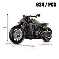 Harley Motociklo Technika Sportster Statybiniai Blokeliai Greičio Čempionas Vintage Kruizas Šaunus Nuotykis Motociklo Modelis Vaikams Žaisliniai Dovanos