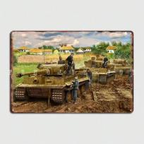 Retro metaliniai paveikslai, baldai, svetainės dekoracija 20x30cm 20x30