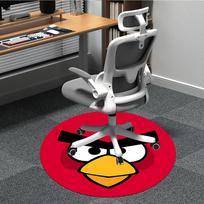 1pc Angry Bird Office Round Area Rug, Bedroom Living Room Home Decor, Room Deco,  Offic a1016126 80cm by 80cm