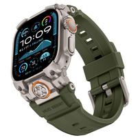 Rubber Men Strap for Apple Watch Band Ultra 3 49mm Titanium Color Sports WatchBand for IWatch Ultra 3 2 1 49mm Silicone Bracelet 49mm