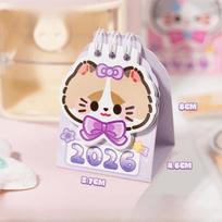 Portable Coil Calendar Cartoon Cat Daily Planner Cute 2026 Desk Calendar  Desktop Ornaments Ragdoll Cat