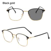 Eyewear Men Women Sunglasses Blue Light Blocking Glasses Discolored Glasses Photochromic Sunglasses Black gold