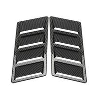 2x Universal Car Hood Bonnet Vent Air Flow Intake Scoop Covers Carbon Fiber Look