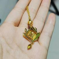 Anime Game Genshin Impact Zhongli Geoculus Cosplay Necklace Adult Unisex Alloy Chain Choker Jewelry Costume Accessories Prop brown
