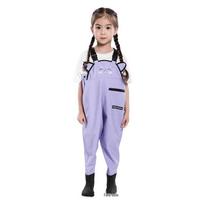 Kids' Half-Body Wading Pants with Integrated Rain Boots 30.5 (Inner Length 19.5CM)