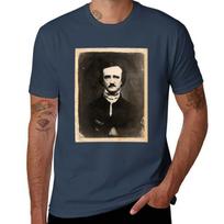Edgar Allan Poe Inspired Vintage Photograph Portrait Print TShirt Sporty Casual Quick Dry TShirt S