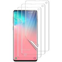 [3 Films] Plastic Protection Samsung Galaxy S10 - Resistant Full Curved Plastic Screen Protector [Phonillico®]