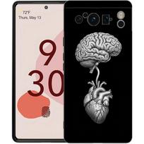Luxury Phone Case For Google Pixel 10 9 8 9A 8A 7 7A 6 Pro XL 6A 5G Black Soft Back TPU Cover Creative Heart Medical Pixel 8A