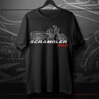 Iliustracija „Triumph Scrambler 900 2006-2024“ gerbėjams - Motociklo marškinėliai 4XL black