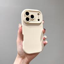 Liquid Silicone Phone Case for Apple iPhone 17 16 15 14 13 12 11 XS Pro Max Soft Touch Protective Cover with Cute Solid Color iPhone 13 Pro smėlis