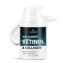 Retinolio ir kolageno drėkinamasis veido kremas 50G Anti-senėjimo priemonė stangrinimui ir giliai drėkinimui Dieninis ir naktinis serumo kremas su pompike black